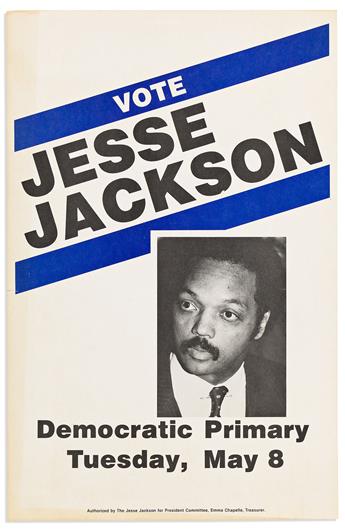 (POLITICS.) Group of 4 posters from Jesse Jackson's 1984 presidential campaign.